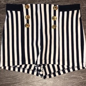 High waisted sailor shorts